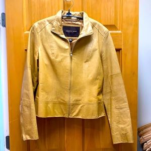 Andrew Marc New York tan leather jacket